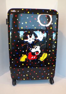 28" Large Disney Parks Mickey Mouse Hardshell Rolling Suitcase - Picture 1 of 18