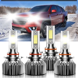 LED Headlight High Low Beam Bulbs Combo Kit For Chevrolet Colorado 2004-2012 - Picture 1 of 11