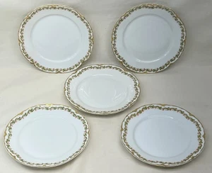 5 Haviland Schleiger 98 Green Clover Leaf Red Berries Bread & Butter Plates 6" - Picture 1 of 9