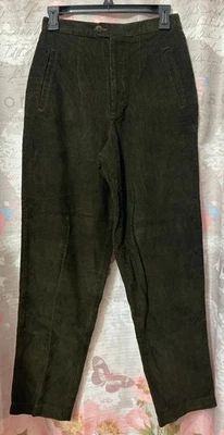 Pantalones de mezclilla para mujer DRESSBARN marrón de pana ajustados con cordón talla 6 Foto 1 de 4
