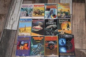 C J CHERRYH Hardcover Book Lot of 14 Sci-Fi! Merchanters Luck, Hammerfall. MORE! - Picture 1 of 8