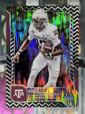 Marcel Reed 2025 Bowman Chrome U Black and white stealth #d/48 Texas A&M - Image 1 of 2