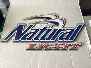 2009 Natural Light Beer Tin METAL SIGN Man Cave Garage Decor 33"x19" 1046855 EUC - Picture 1 of 1