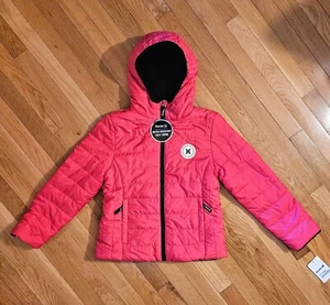 NEW Hurley Youth Big Girl Sherpa-lined Winter Puffer Coat, Pink- YL (12/13) - Picture 1 of 6