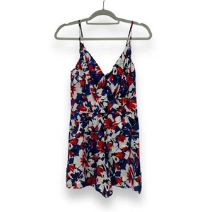NWT Yumi Kim Patriotic Silk Romper Sleeveless Red White Blue XS Summer Preppy - Picture 1 of 8
