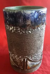 Vaso Tilgmans Ceramic Ireland Mid Century Brutalist Vintage 6" Ceramic Art Vntg - Foto 1 di 8