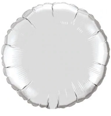 Globos de Mylar de lámina redonda plateados para fiesta de boda globos metálicos de helio bebé... Foto 1 de 2