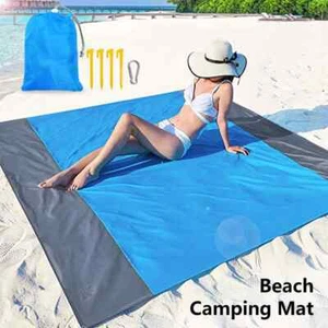200*210cm Beach Blanket Waterproof Portable Lightweight Blanket Camping Mat New - Picture 1 of 13