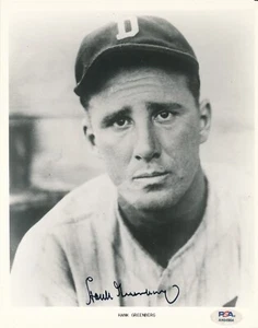 Hank Greenberg Signed Autographed Detroit Tigers Vintage 8x10 Photo PSA/DNA - Picture 1 of 1