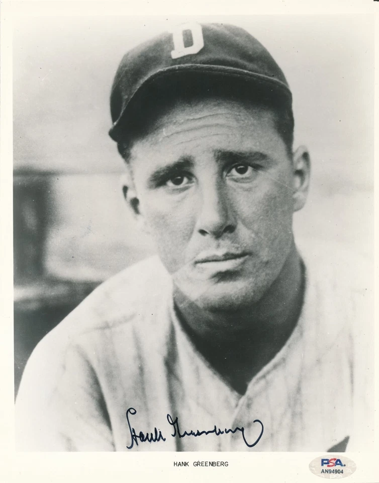 Hank Greenberg Signed Autographed Detroit Tigers Vintage 8x10 Photo PSA/DNA - Image 1 of 1