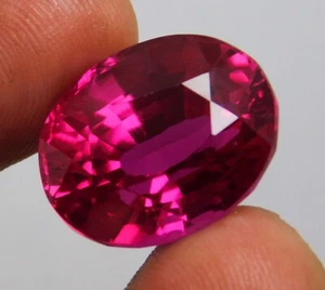 Piedra preciosa suelta de corte ovalado espinela rosa caliente natural de 29,80 quilates - Certificada - Imagen 1 de 6