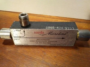 Narda Model 5293 Broadband High Directivity Coupler 1.0 To 12.4 GHz TESTED GOOD - Picture 1 of 7