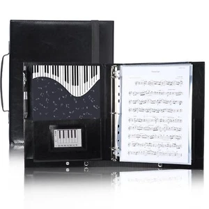 Choral Sheet Music Folder Organizer 3 Ring Piano Music Binder with Plastic Sl... - Picture 1 of 8