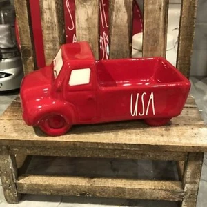 Rae Dunn USA Ceramic Red Truck 4th of July Independence Day Patriotic - Picture 1 of 4