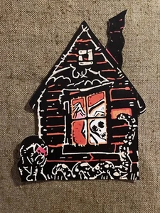 Wählen Sie Vintage inspiriertes Skelett im Spukhaus Halloween Karton Dekoration - Bild 1 von 18