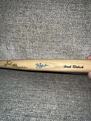 Hank Blalock 2010 Just Minors Signed Mini Bat Texas Rangers With COA Card - Image 1 of 4