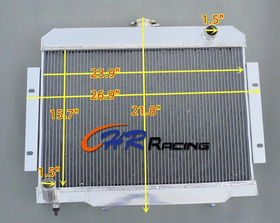 Aluminum Radiator For Jeep CJ CJ5/CJ6/CJ7 Cherokee L6 V8 3.8 4.2 5.0L 1972-1986 — 第 1/4 张图片