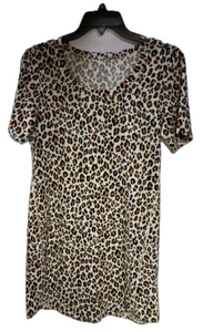 Camisa para dormir JENNI íntimates dobladillo curvo elástico estampado animal XS envío gratuito - Imagen 1 de 2