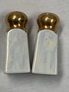  NORITAKE NIPPON Luster Ware Salt And Pepper Shakers 3.5” - Picture 1 of 6