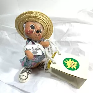 Annalee Mouse Einkaufstasche Welcome Doll Society Member 6" Strohhut 1994 - Bild 1 von 7