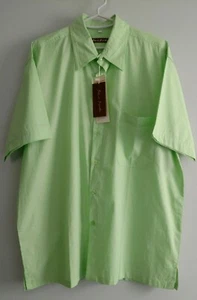Island Importer Knopfleiste Shirt Herren Large 26" Brust Kurzarm Pistazie Neu - Bild 1 von 3
