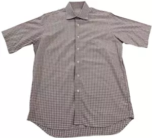 Camisa informal Holland Sherry Savile Row London manga corta a cuadros grande a medida - Imagen 1 de 12
