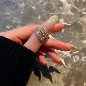 Gold Wrap Around Cocktail Ring Size 5.5-6 elegant party fashion jewelry - Picture 1 of 4