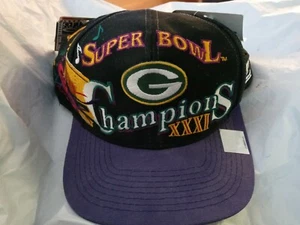 Green Bay Packers Super Bowl 31 Vintage Logo Athletic NFL Football Snapback Hat - Picture 1 of 8