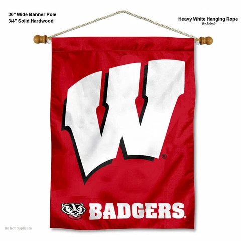 UW Badgers Motion W Wall Hanging Banner Cover