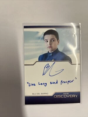 STAR TREK DISCOVERY SEASON 4 BLU DEL BARRIO ADIRA TAL INSCRIPTON AUTOGRAPH - Image 1 of 2