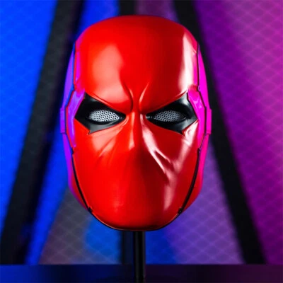 Red Hood Batman Robin Helmet Jason Todd Full Face Mask Halloween Cosplay Props - Image 1 of 4