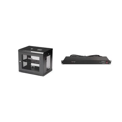 StarTech.com 2 Post 9U 19" Wall Mount Network Cabinet & 8 Outlet Horizontal 1... - Image 1 of 4