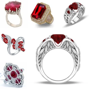 Cubic Zirconia Women Wedding Ring Rings Gift Elegant Size 6-10 - Bild 1 von 22