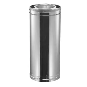 Duravent Dreiwandiges Kaminrohr 6x36 in Edelstahl Innenwand Drehverschluss - Bild 1 von 12
