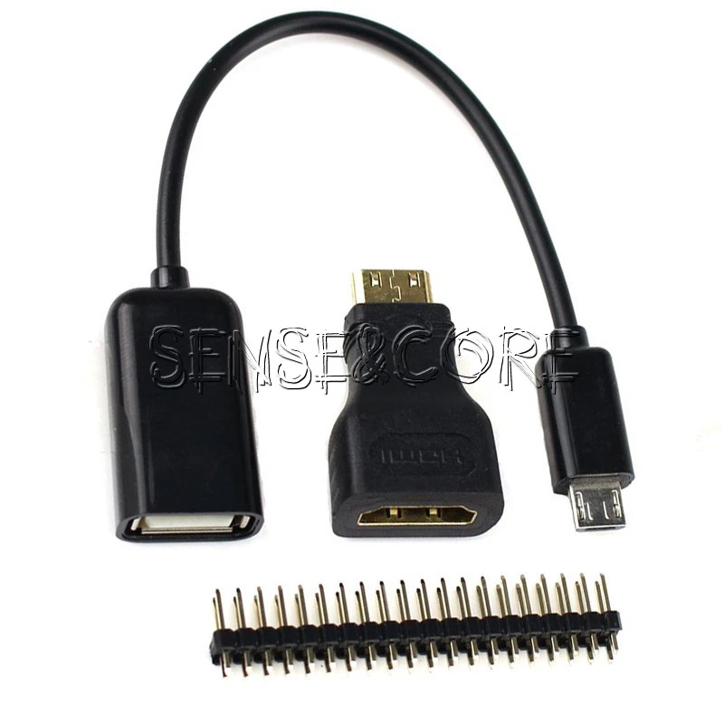 3 in 1 Raspberry Pi Zero Kit Mini HDMI to HDMI Adapter + Micro USB+GPIO Header - Bild 1 von 1