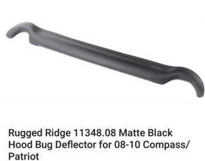 Rugged Ridge 11348.08 Matte Black Hood Bug Deflector for 08-10 Compass/Patriot - Picture 1 of 1