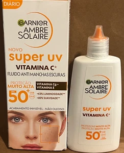 Garnier Ambre Solaire Super UV Vitamin C Facial Fluid for Daily Use SPF 50+ 40ml - Picture 1 of 1