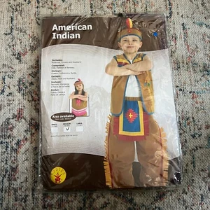 American Indian Fancy Dress Costume Childrens Medium Age 5-6 Book Day Boys Girls - Picture 1 of 5