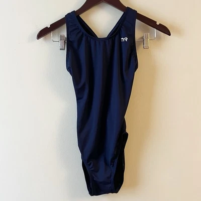Traje de baño para mujer TYR Durafast Elite Maxfit espalda deportiva NUEVO azul marino talla 32 Foto 1 de 4
