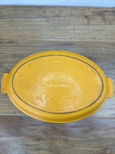 Le Creuset #32 Orange Enameled Cast Iron Au Gratin Oval Baking Casserole Dish - Picture 1 of 6