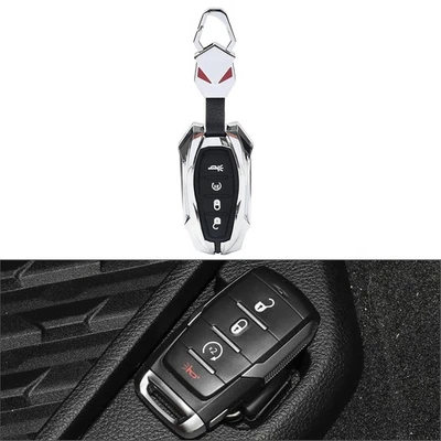 1Satz Schlüsselanhänger-Schutzhülle für Dodge Ram 1500 2019–2024 Silber 4 Tasten - Image 1 of 4
