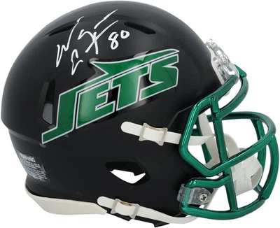 Wayne Chrebet New York Jets Signed Riddell Black Alternate Speed Mini Helmet - Image 1 of 3
