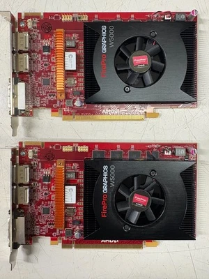 (Lote de 2) Tarjeta de gráficos AMD FirePro W5000 2 GB GDDR5 Dell OEM (0WJ2JT) Foto 1 de 2