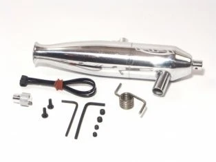 HPI Racing 86138 Aluminum Tuned Pipe Polished 21+ - Image 1 of 1