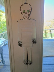 Esqueleto colgante de panal raro de colección brazo largo pierna años 70-80 espeluznante Halloween 40" - Imagen 1 de 13