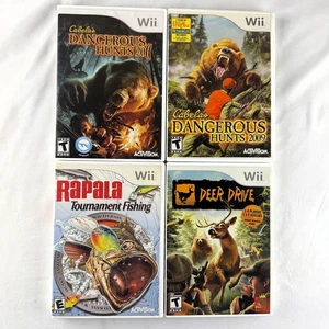 Wii Hunting & Fishing 4-Pack (Deer Drive + Cabela’s + Rapala) - Picture 1 of 13
