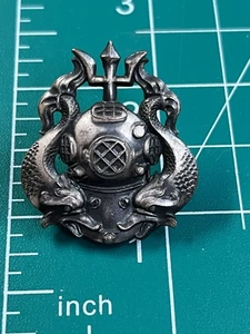 Vintage US. Army Master Diver Uniform Abzeichen 1/20 Silber Pin - Bild 1 von 2