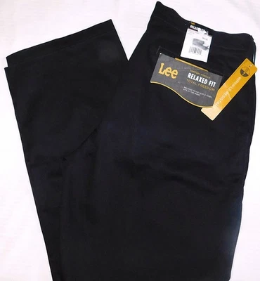 LEE Comfort Stretch Total Freedom Pants Stretch Relaxed Fit Wrinkle Resist Black - Image 1 of 4