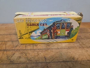 Antik Druckguss und Blech San Francisco Glocke läuten Seilbahn Spielzeug mit Box - Bild 1 von 10