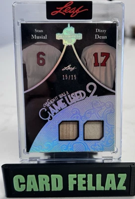 2025 Leaf Spectacular Stan Musial/DIZZY DEAN When It Was a Game Used Dual 15/15 - Image 1 of 2